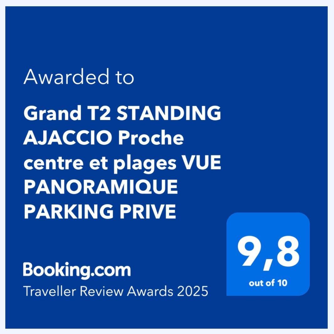 Grand T2 Standing Ajaccio Proche Centre Et Plages Vue Panoramique Parking Prive Eksteriør bilde