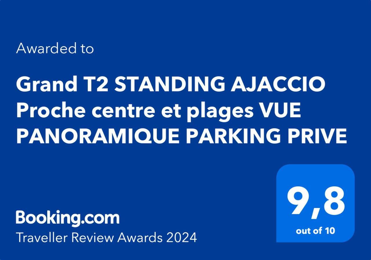 Grand T2 Standing Ajaccio Proche Centre Et Plages Vue Panoramique Parking Prive Eksteriør bilde